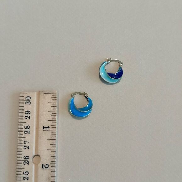 Vintage hoop earrings M682 - Picture 6 of 6